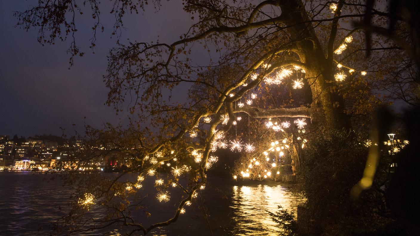Le luci del "Bosco incantato" al Parco Ciani di Lugano