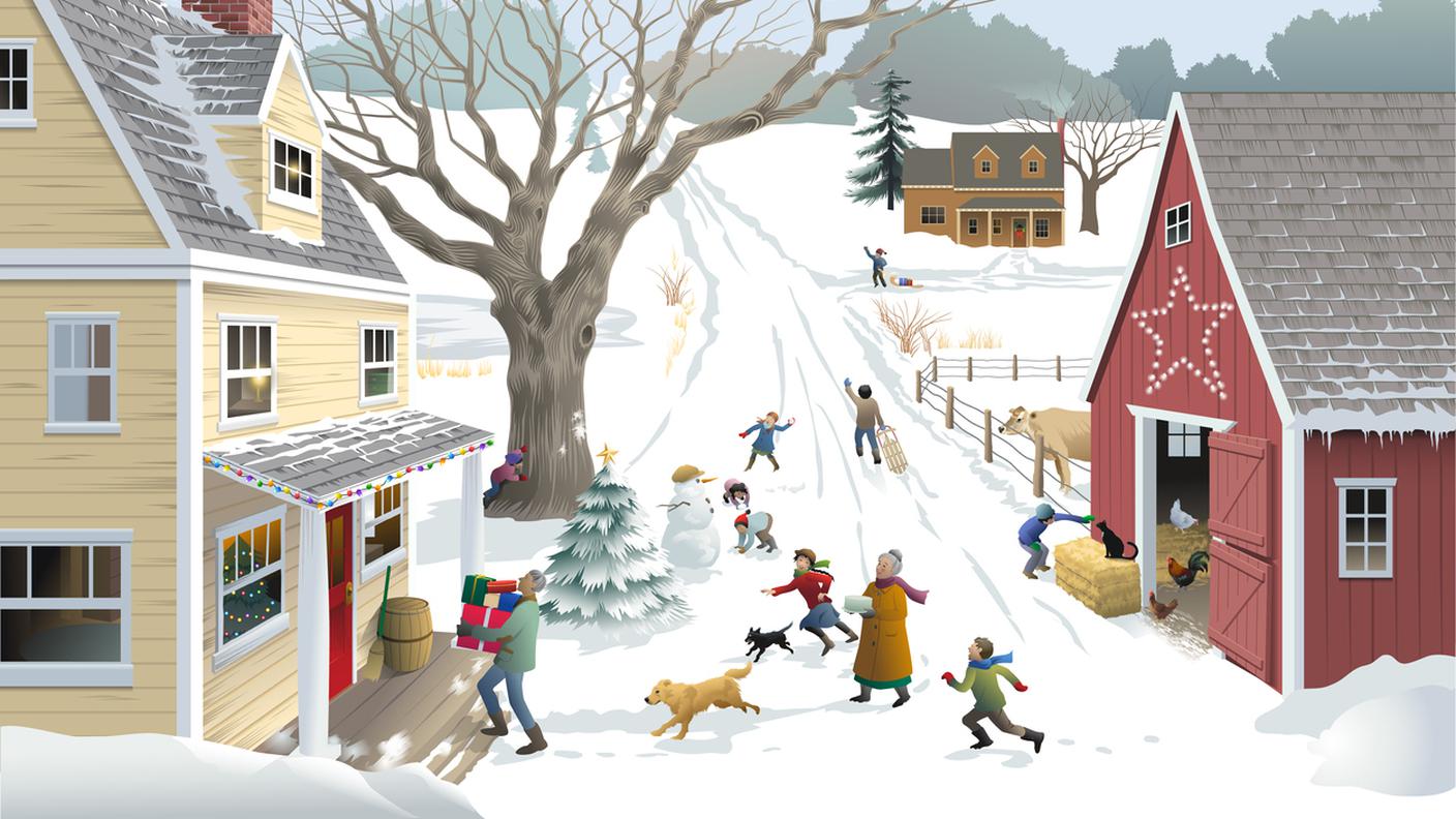 Natale, Domenica popolare, persone, inverno, neve