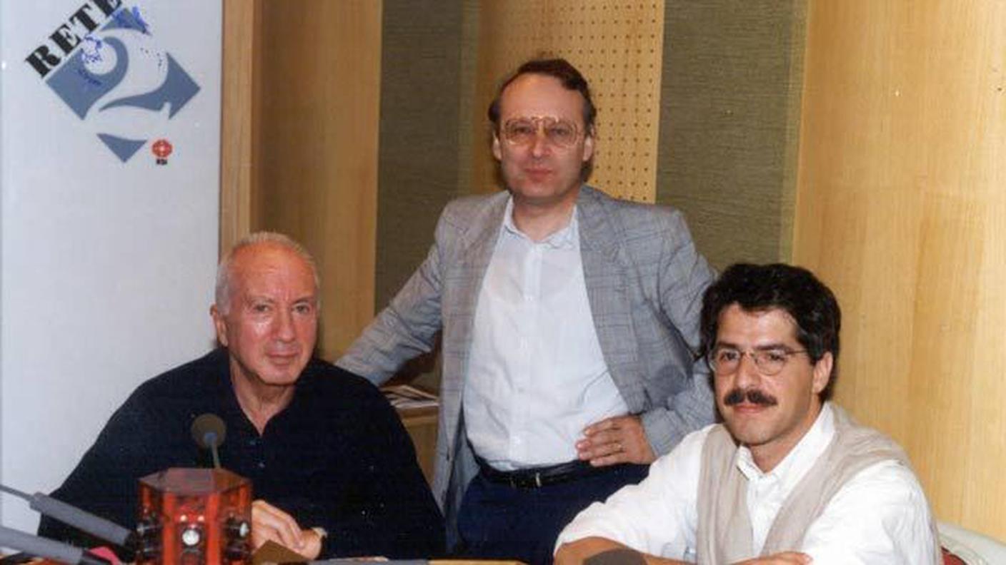 Weissenberg e Corrent con l'allora capo di Rete Due, Carlo Piccardi