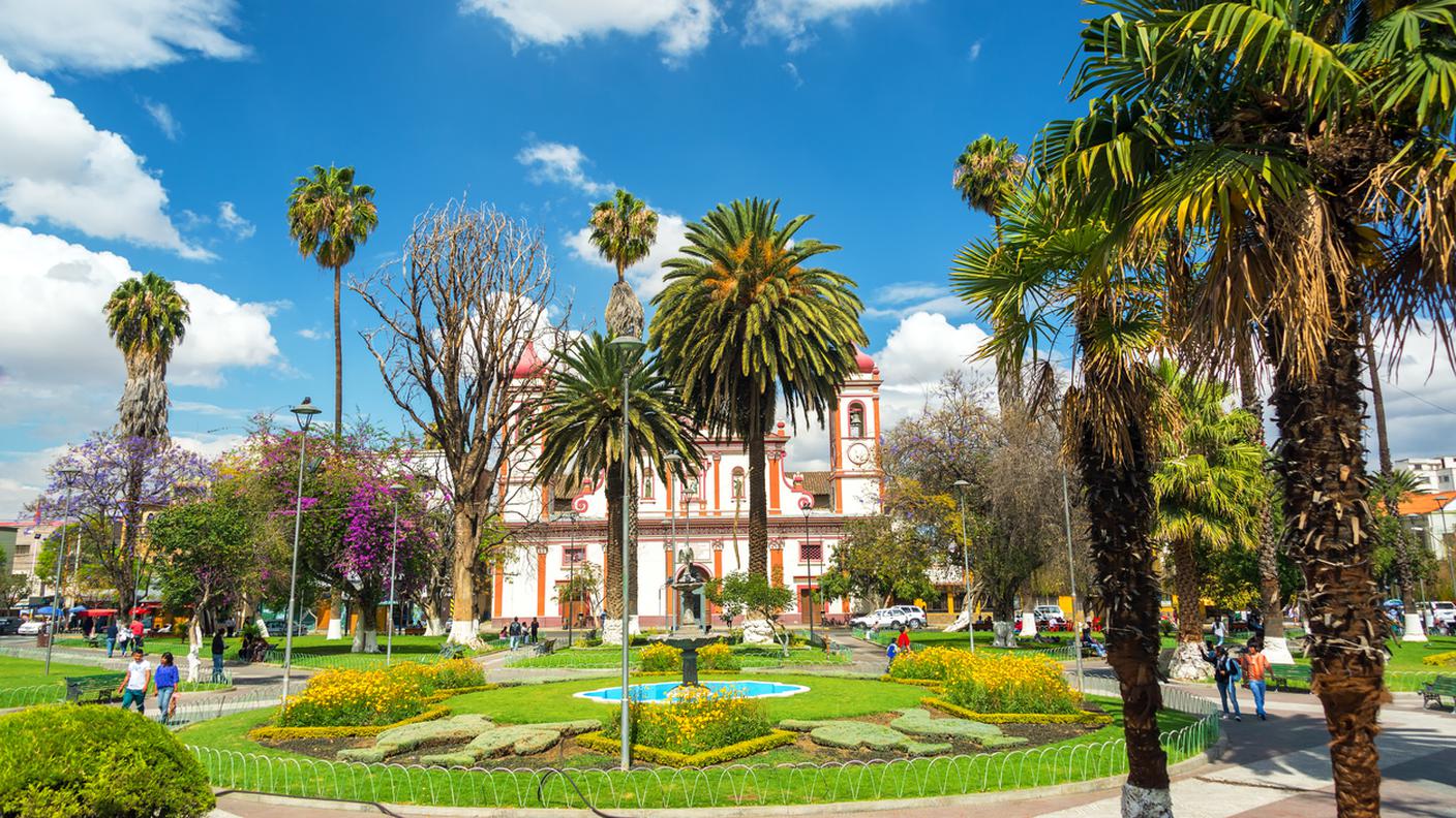 Plaza a Cochabamba, Bolivia