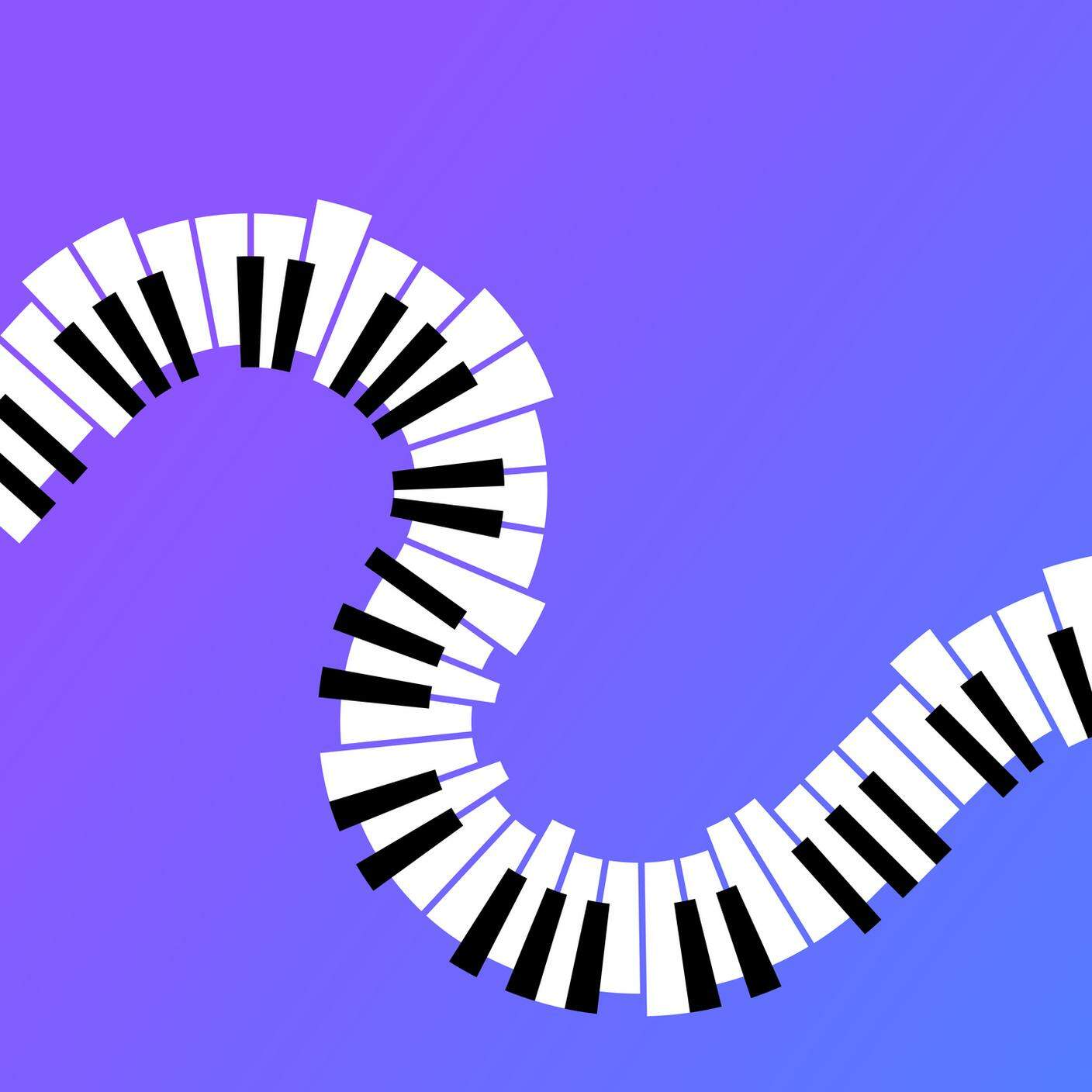Illustrazione dello strumento musicale della nota musicale della chiave del pianoforte