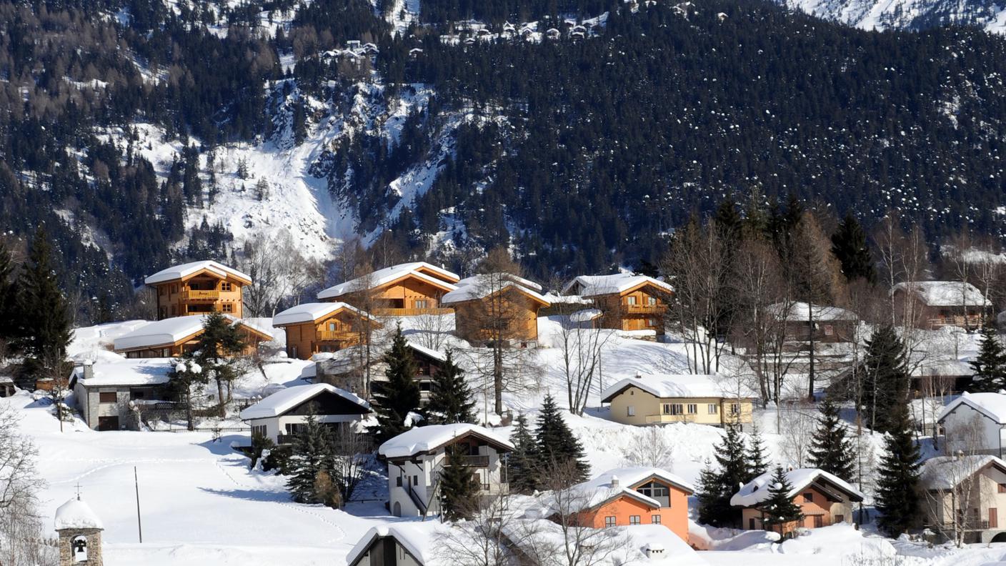Panoramica di Dalpe in inverno