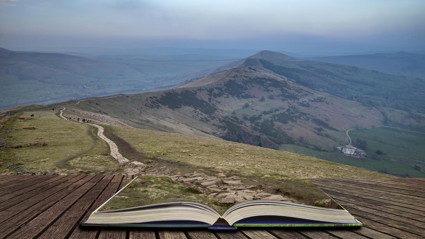 Parco Nazionale, Parco Nazionale di Peak District, Regno Unito, Altopiano, libro aperto, natura, sentiero