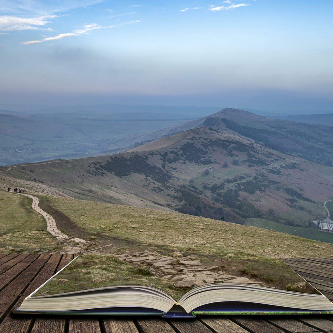 Parco Nazionale, Parco Nazionale di Peak District, Regno Unito, Altopiano, libro aperto, natura, sentiero
