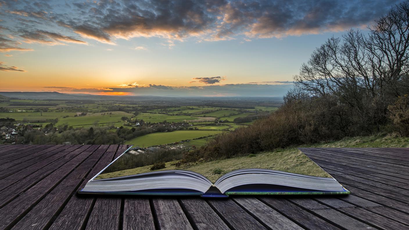libro magico, tramonto