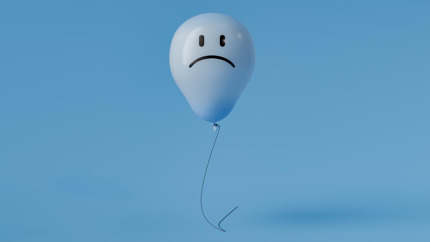 Palloncino blu, triste