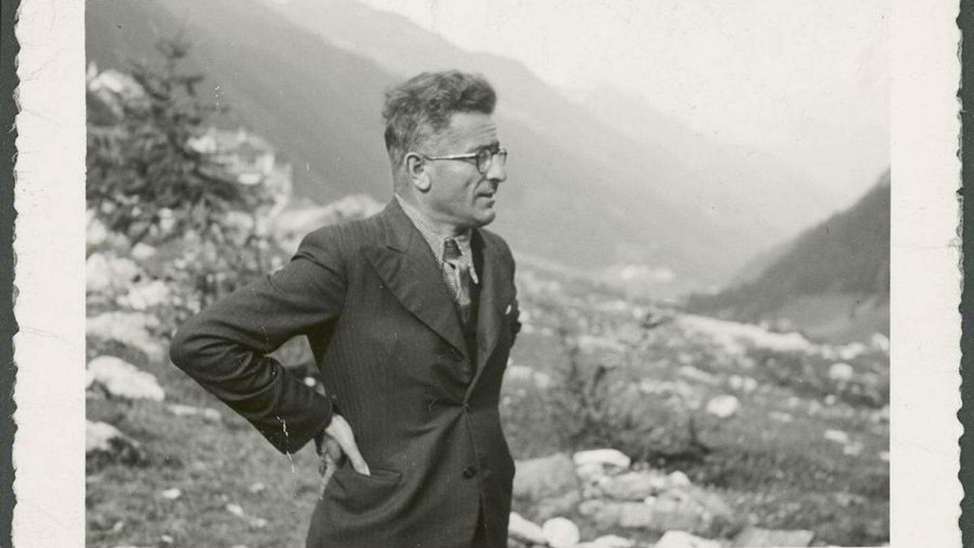 Guglielmo Canevascini in montagna, 1935 circaFondo di provenienza: Guglielmo Canevascini