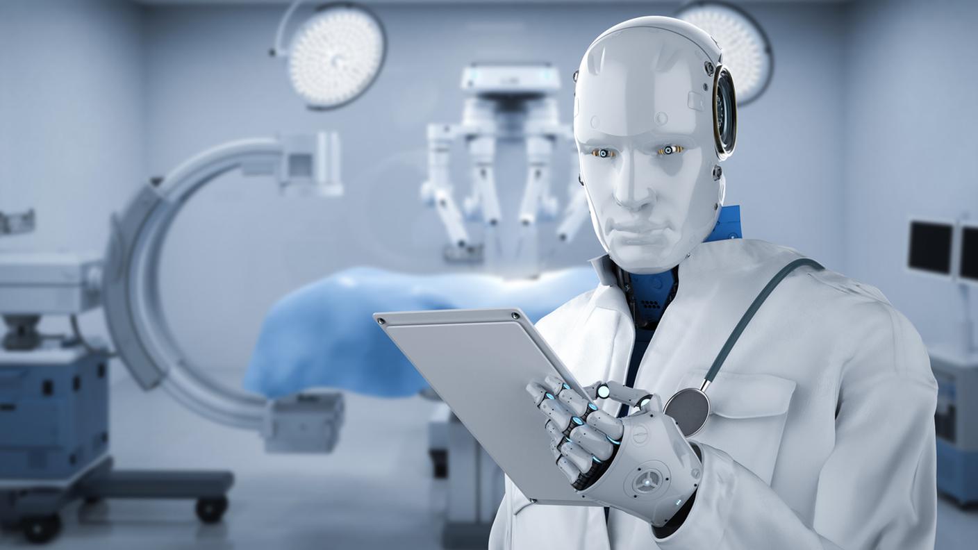 robot medico, sala operatoria, ospedale