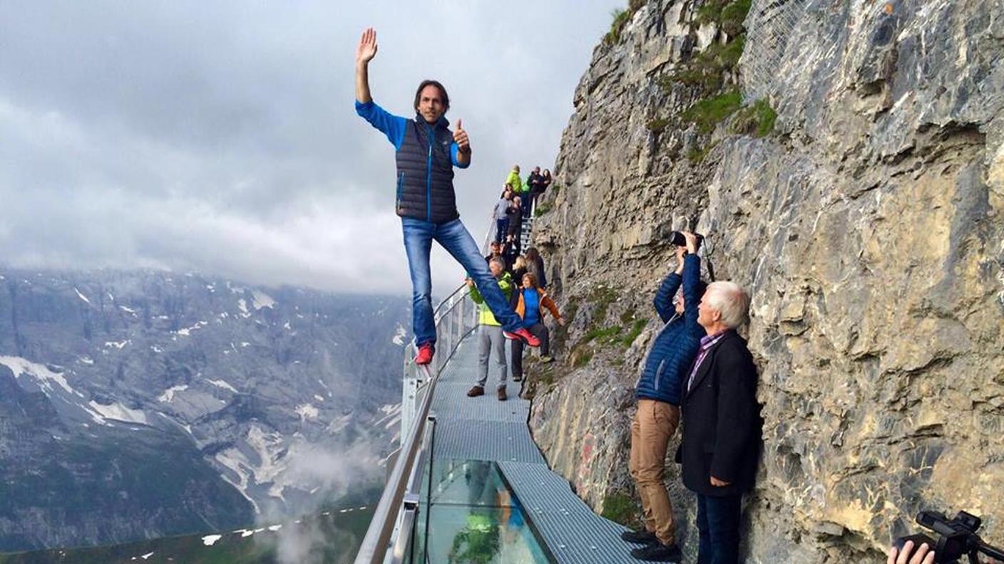 Freddy Nock sul Thrill Walk, Schilthorn