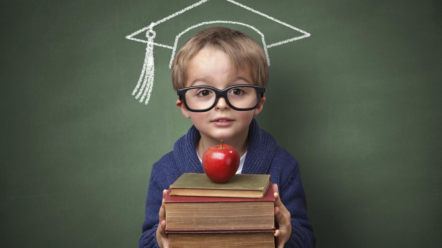 bambino, scuola, laurea, genio