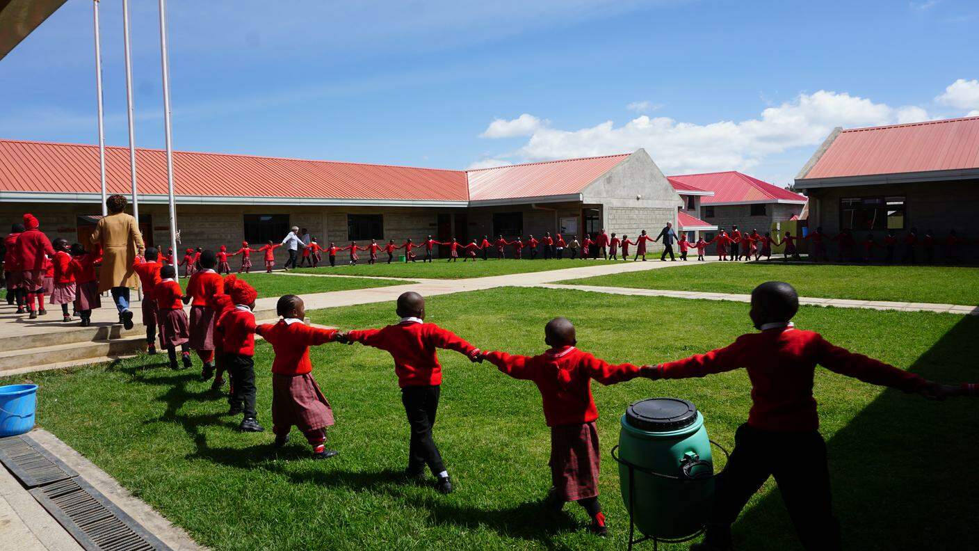 St Cecilia Community Learning Centre, Dundori - Kenia, Il cortile della scuola