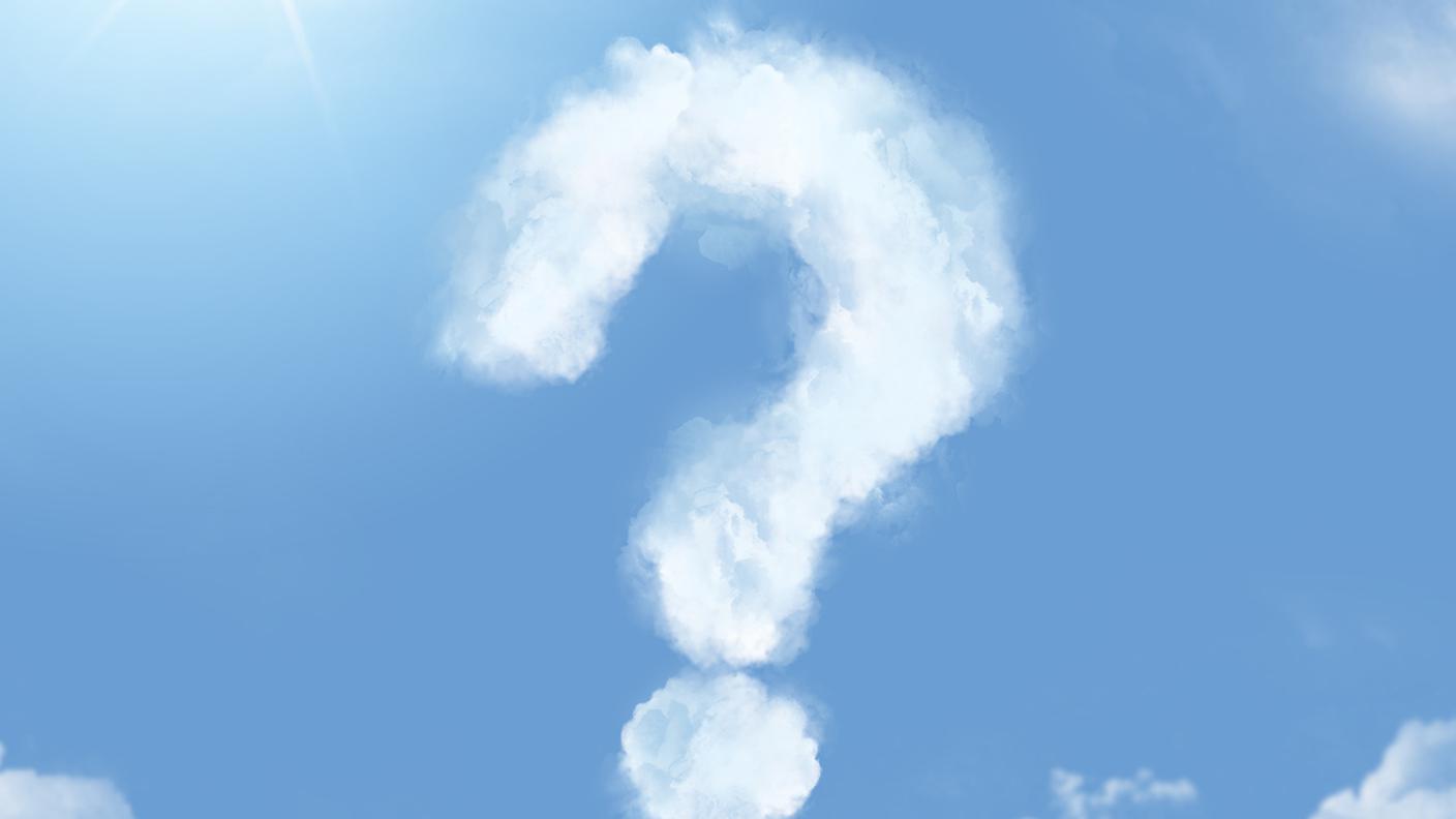Atei? Agnostici? punto di domanda, nuvole, cielo