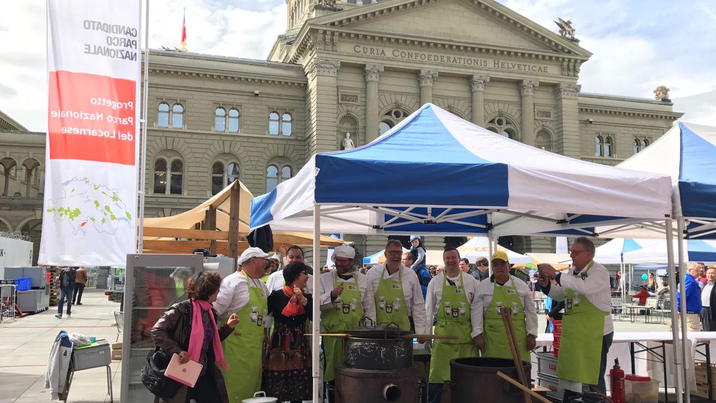 Piazza Federale a Berna, Giornata del Mercato nazionale dei Parchi naturali della Svizzera