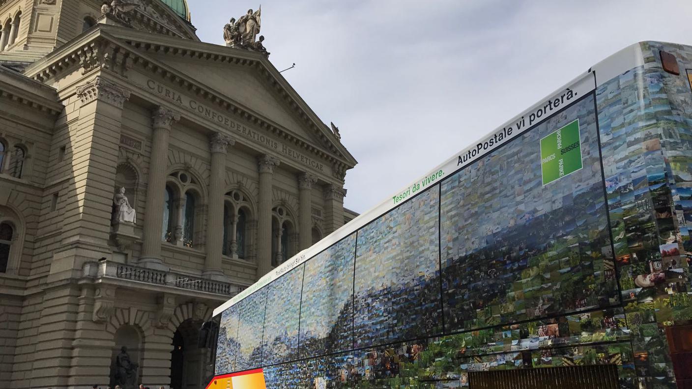 Piazza Federale a Berna, Giornata del Mercato nazionale dei Parchi naturali della Svizzera