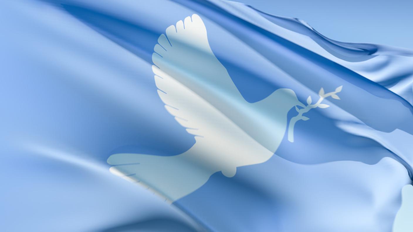 Pace, bandiera, colomba, simbolo