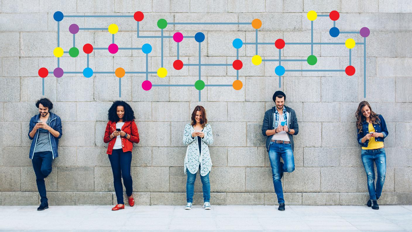 cellulare, giovani, comunicazione, amici, social