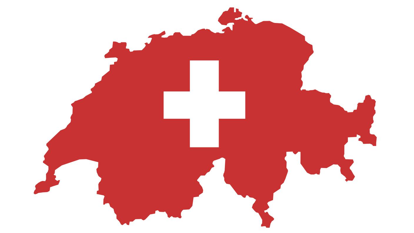 Svizzera, mappa, bandiera svizzera