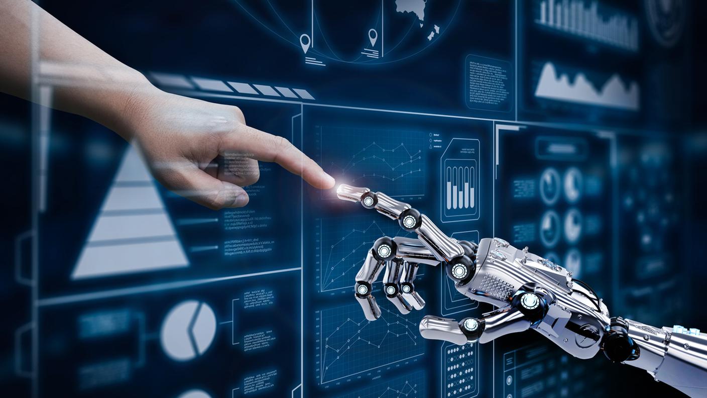 robot, uomo, tecnologia, adattamento