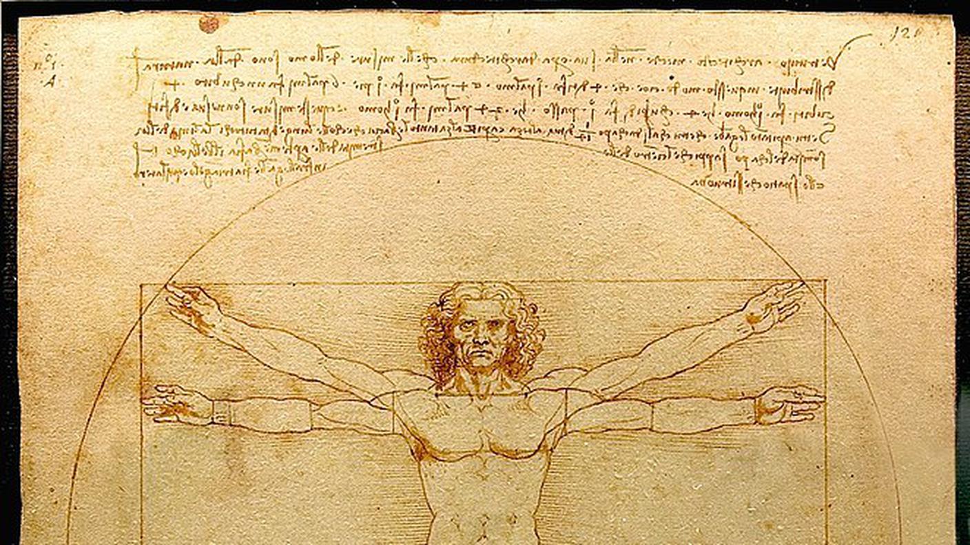 Leonardo da Vinci: Uomo vitruviano, 1490 ca.