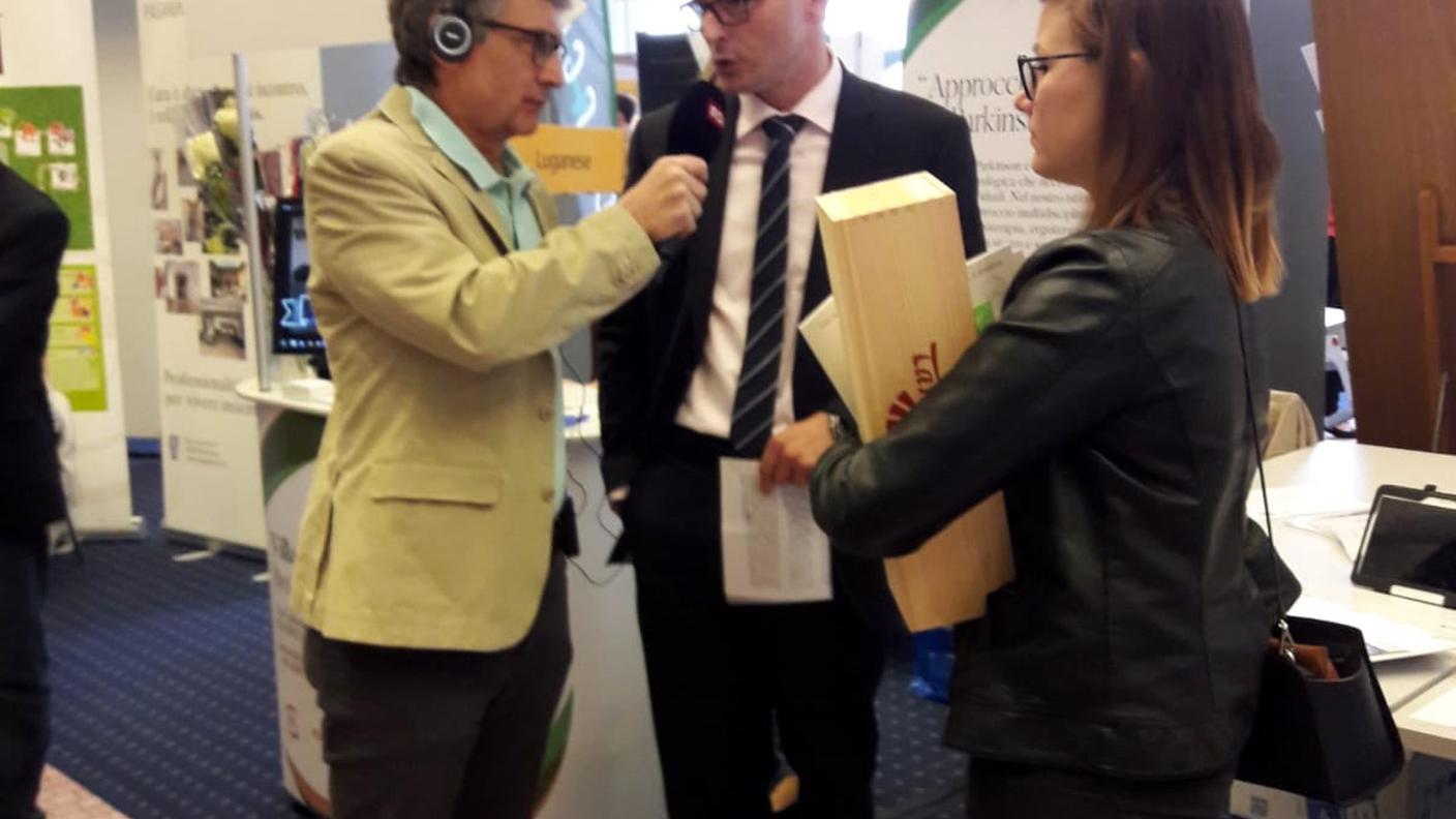 Consigliere di Stato Raffaele De Rosa presente a Agorà  al Palazzo dei Congressi di Lugano, 03.05.19