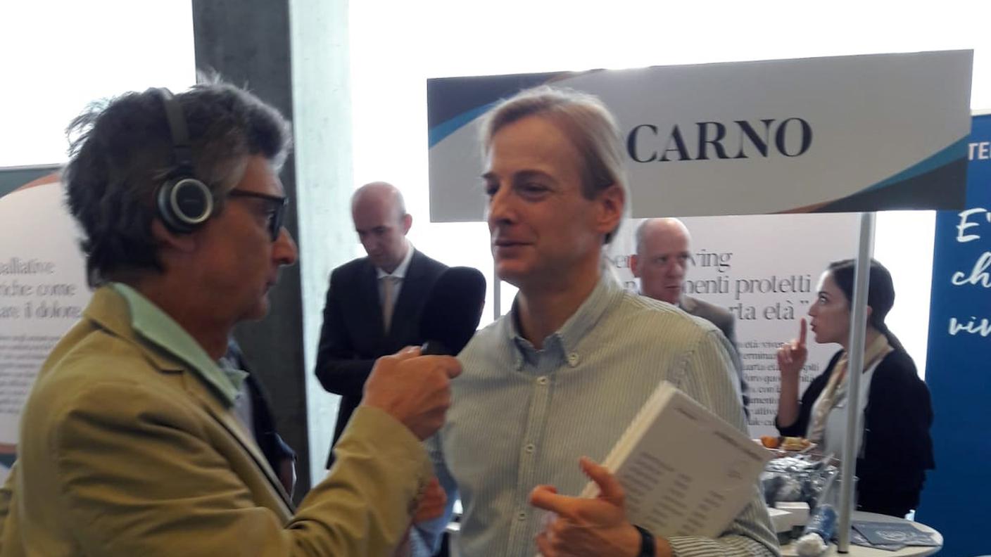 Lorenzo Quadri municipale di Lugano, presidente ACAS presente a Agorà al Palazzo dei Congressi di Lugano