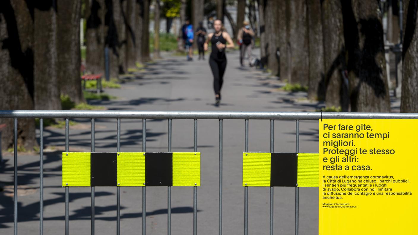 Lugano: lungolago chiuso - coronavirus 