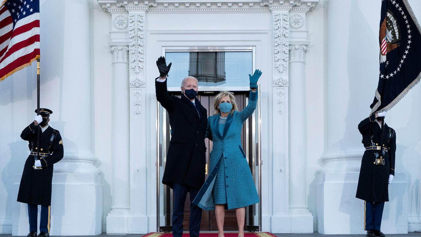 Joe Biden e moglie Casa Bianca