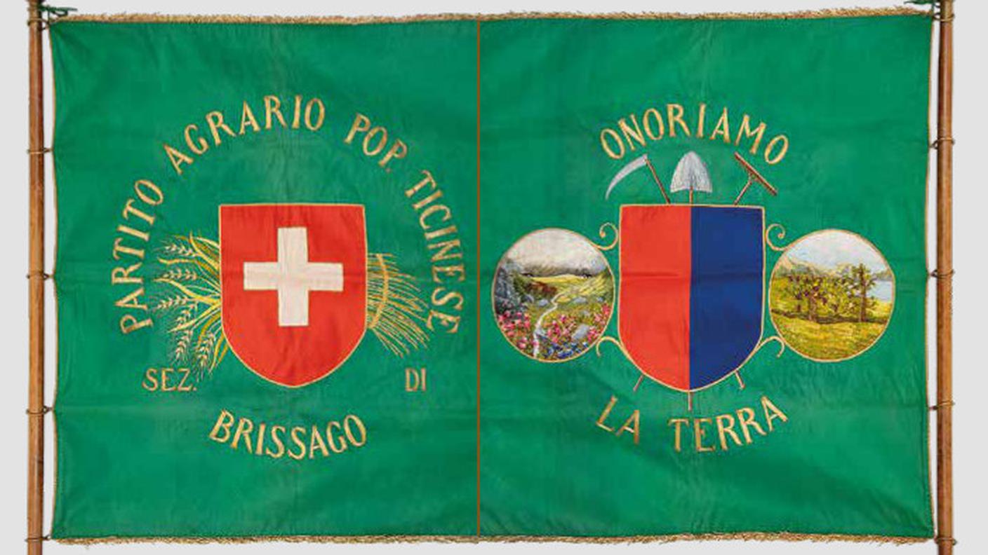 “Un secolo di storia politica. Dal Partito Agrario all'UDC (1920-2020)” di Oscar Mazzoleni e Fabrizio Mena; Fondazione Carlo Danzi e Armando Dadò editore (dettaglio copertina) 