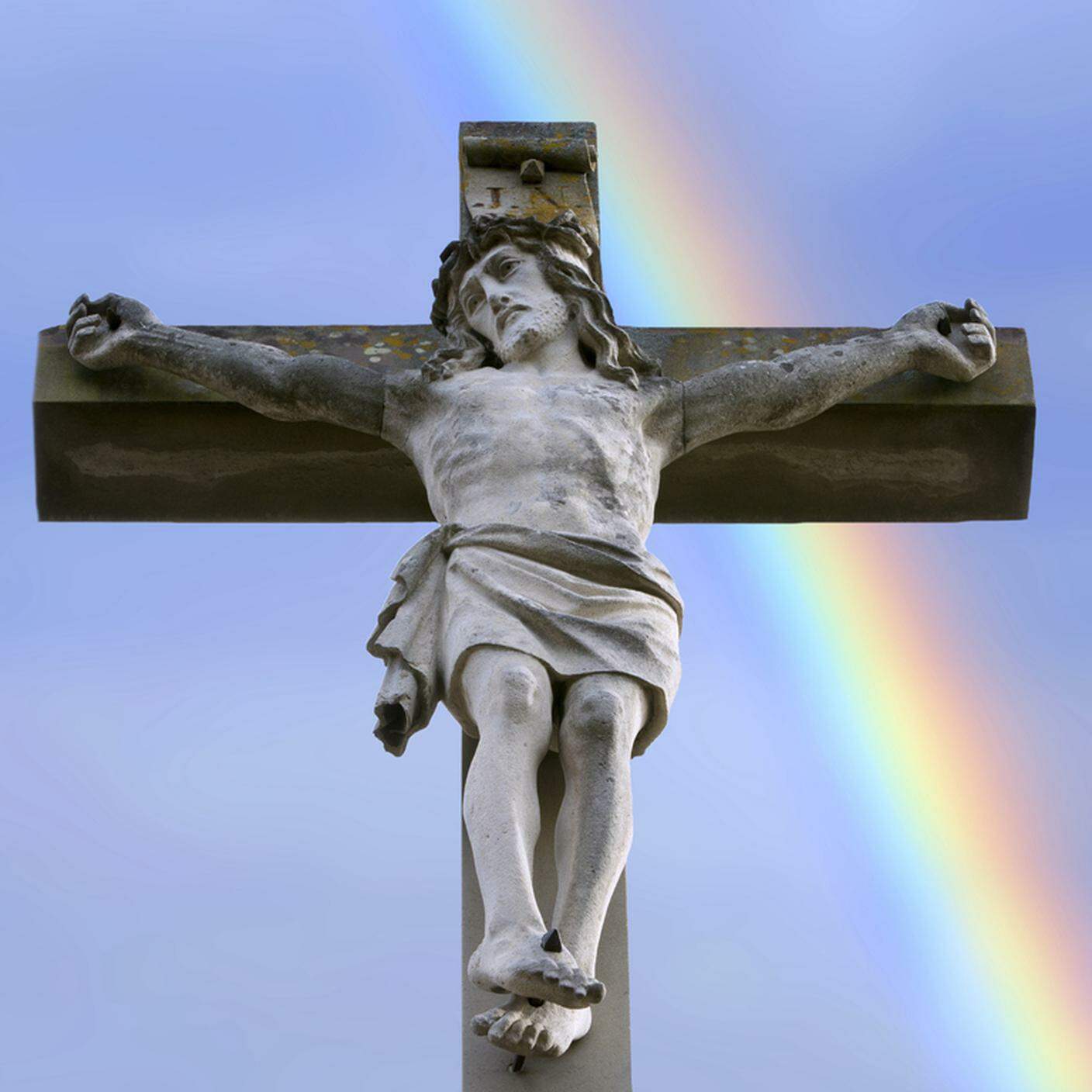 Chiesa, omossesualità, politica, croce cristo, arcobaleno