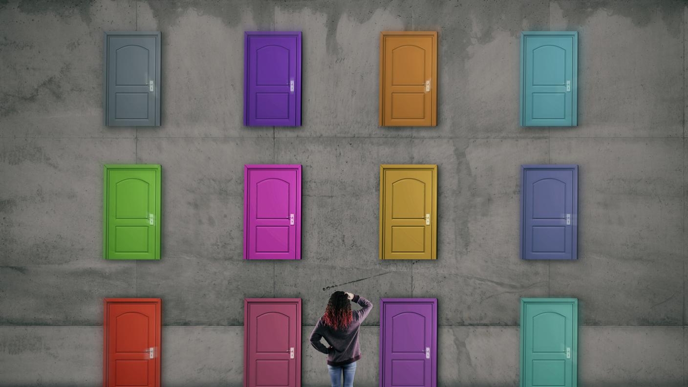 porte colorate, scegliere, pensare
