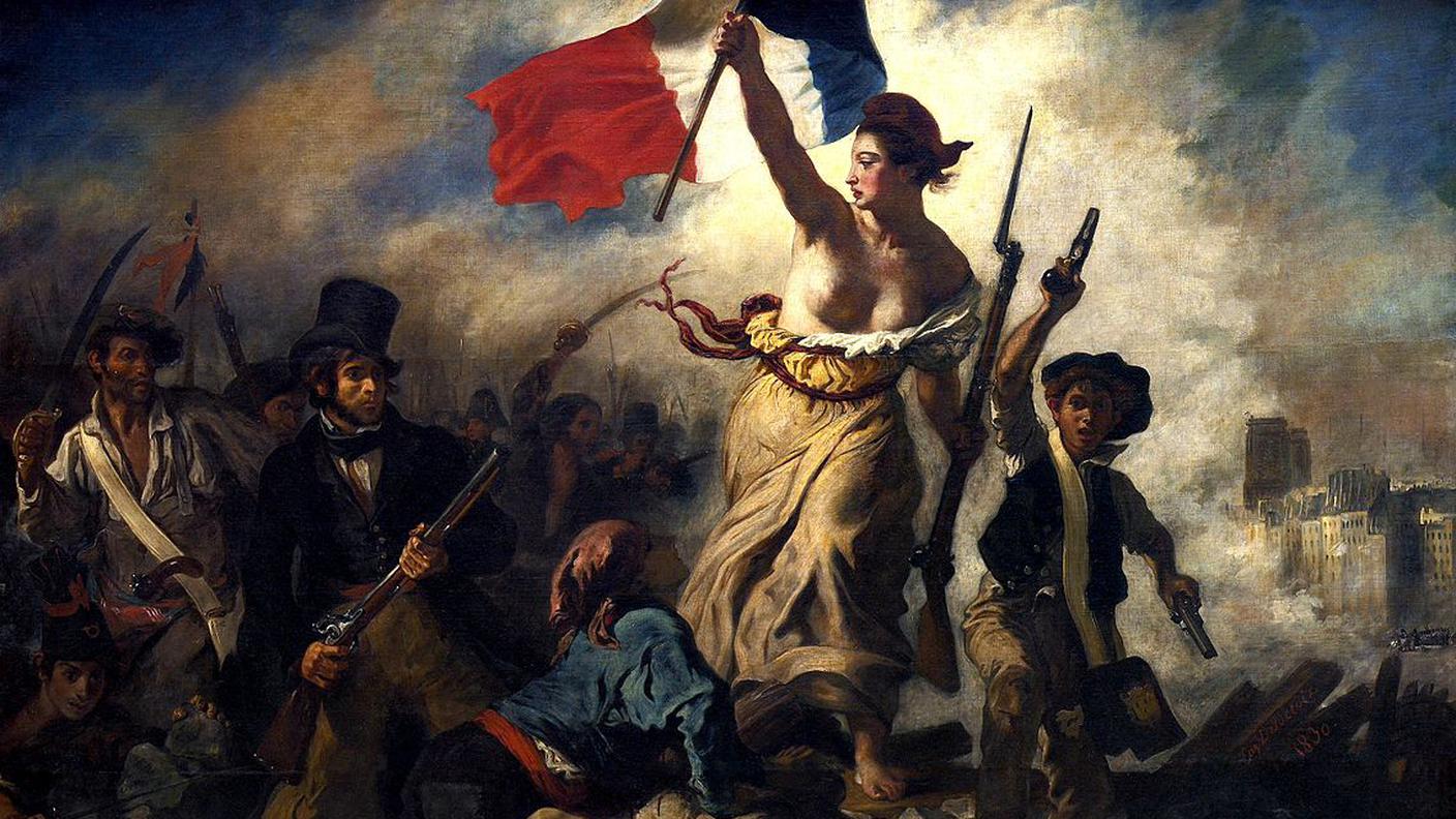 Eugène Delacroix (1798–1863) - La liberté guidant le peuple, 1830, Museo del Louvre
