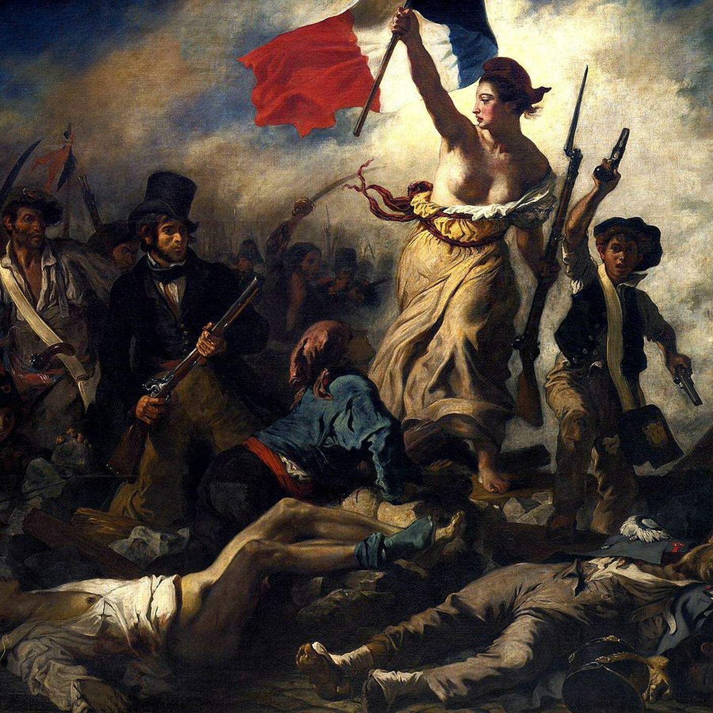 Eugène Delacroix (1798–1863) - La liberté guidant le peuple, 1830, Museo del Louvre