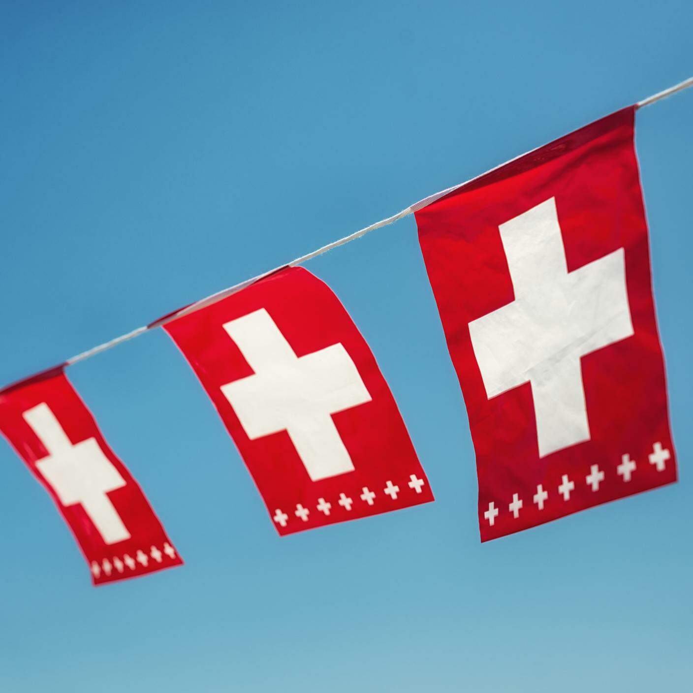 iStock-Bandiere Svizzera, 1. agosto
