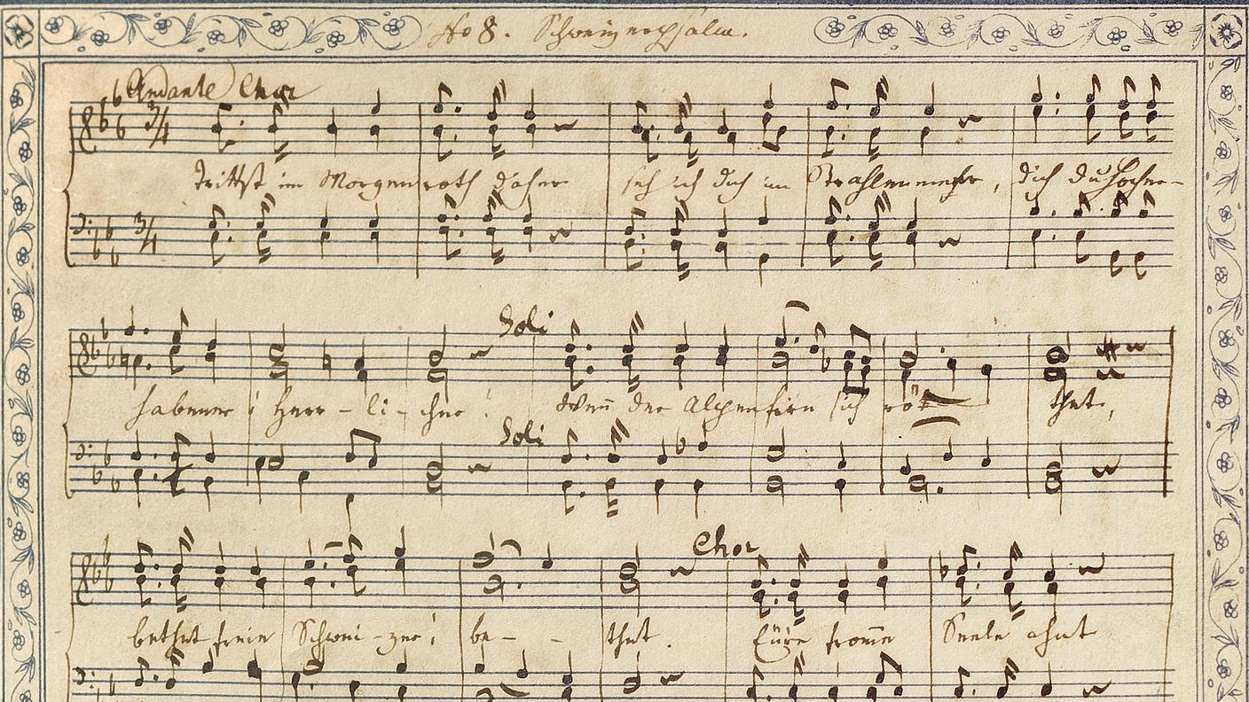 Salmo svizzero - il manoscritto alla Biblioteca nazionale