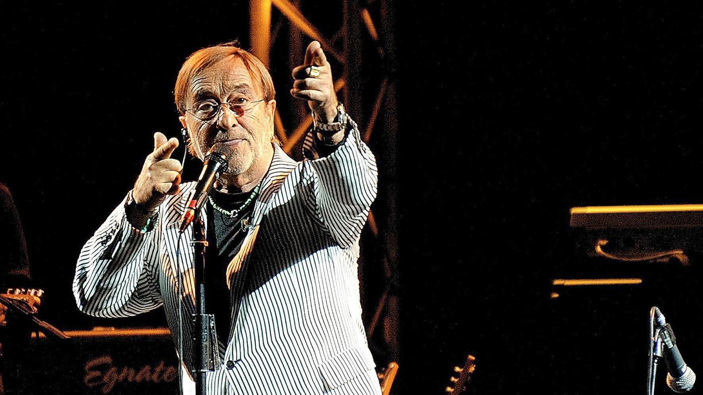 Lucio Dalla durante il suo ultimo concerto a Montreux, 29.02.2012