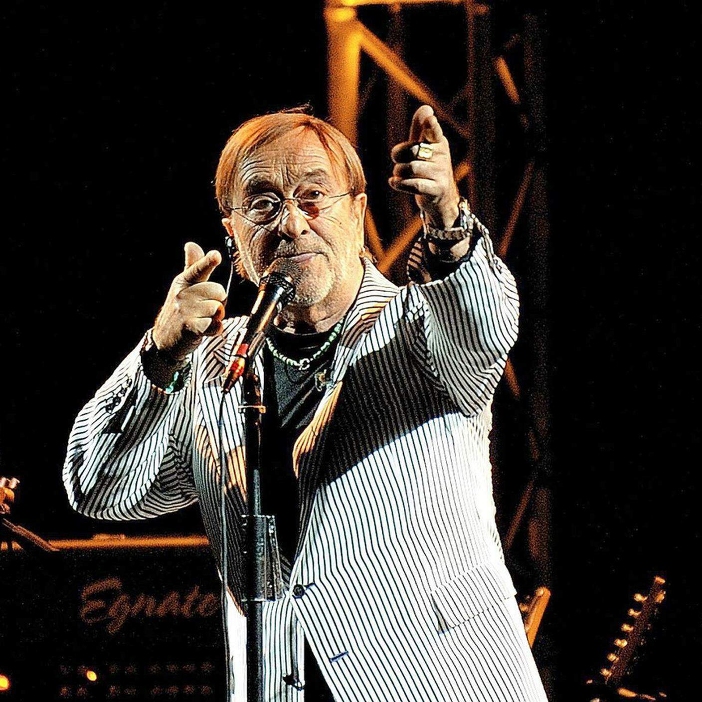 Lucio Dalla durante il suo ultimo concerto a Montreux, 29.02.2012