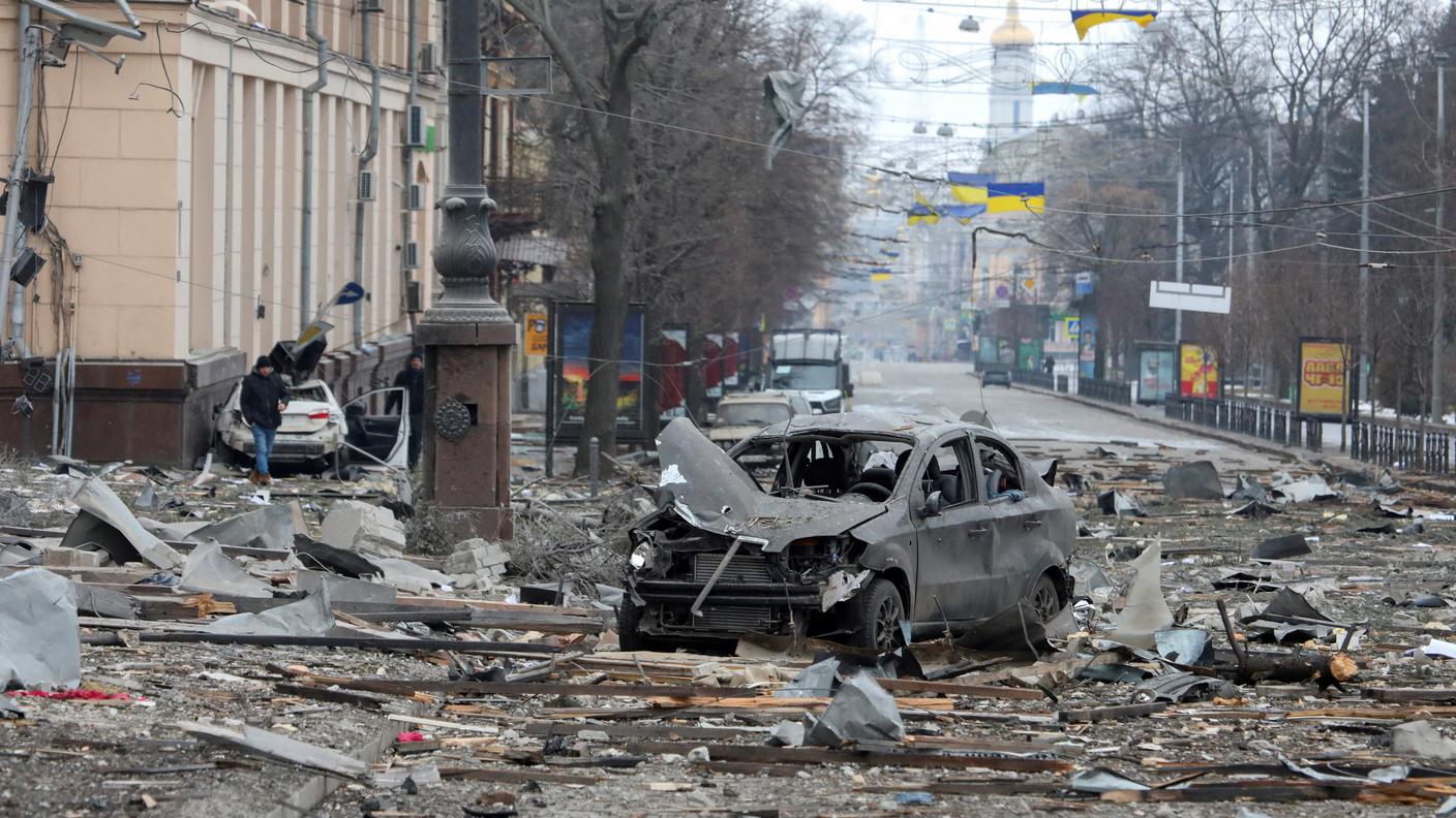 La città di Kharkiv è stata ancora oggetto di pesanti bombardamenti.