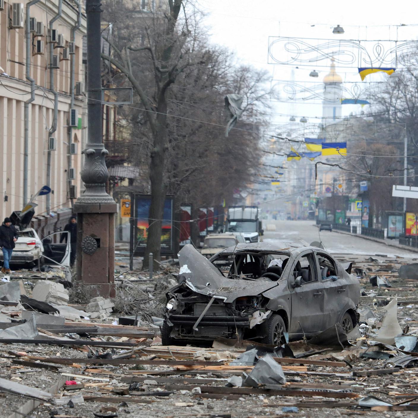 La città di Kharkiv è stata ancora oggetto di pesanti bombardamenti.