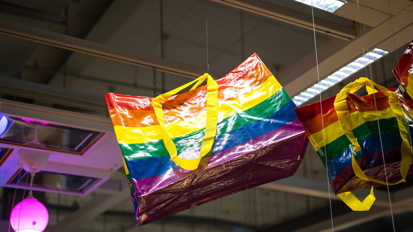 borsa Rainbow-washing, shopper arcobaleno