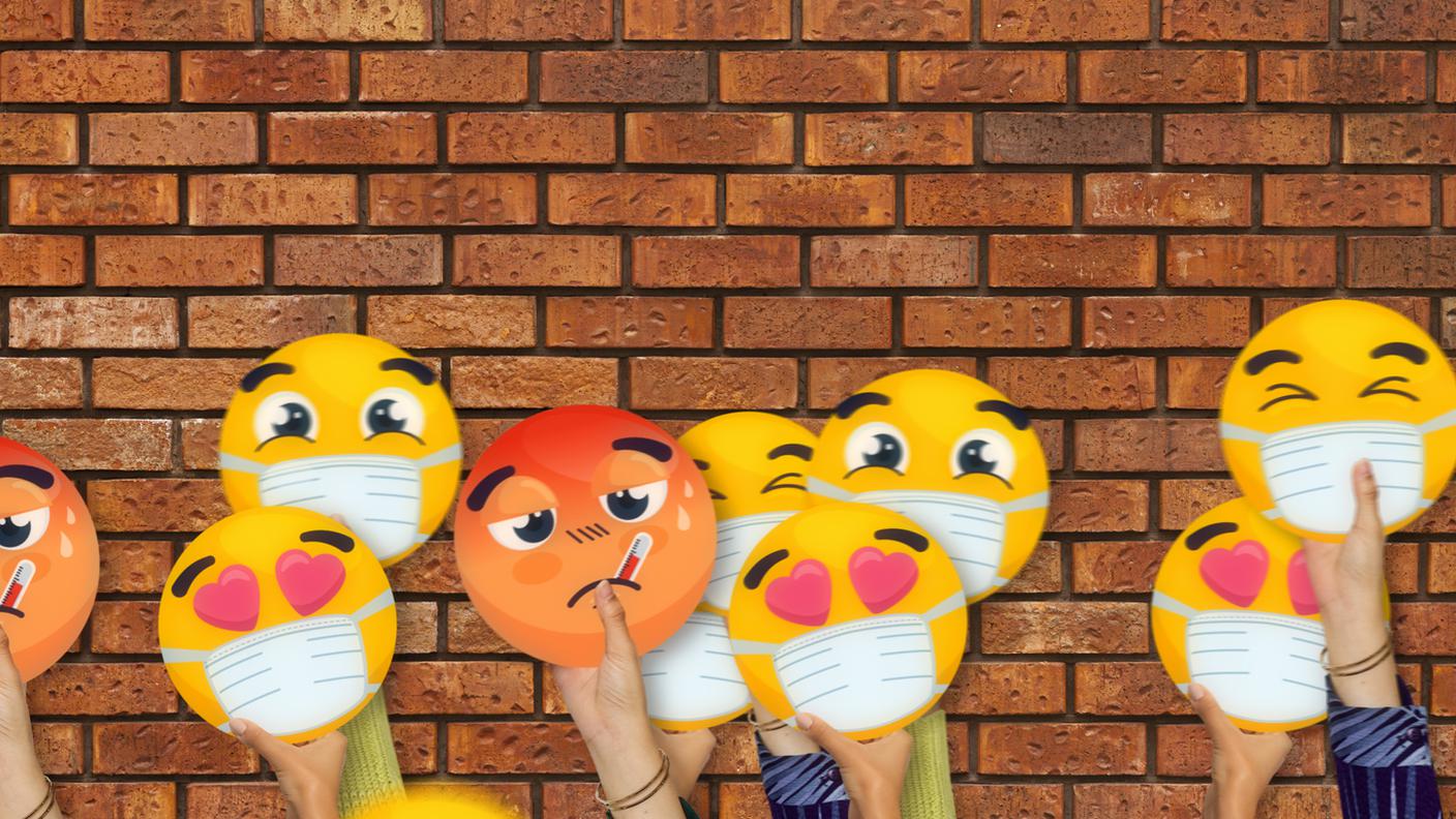 emozione sui social media, malattia, febbre