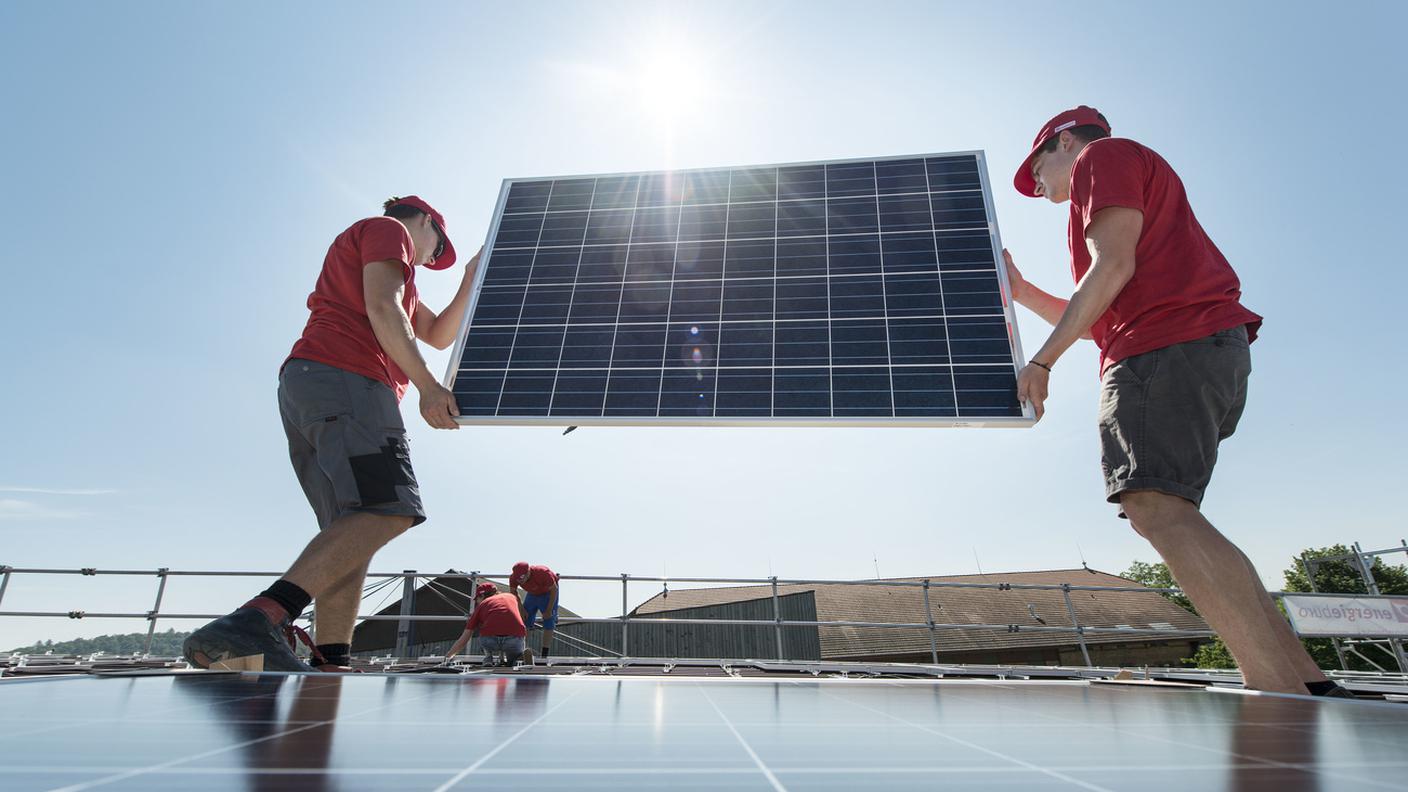 Pannelli solari installati sul tetto