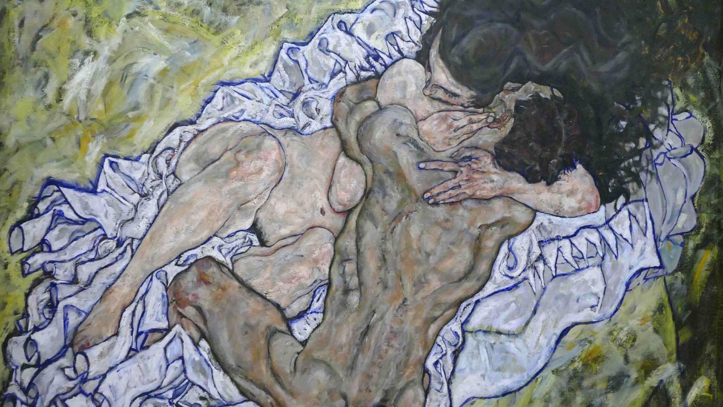 L'abbraccio di Egon Leo Adolf Ludwig Schiele (1890 - 1918)