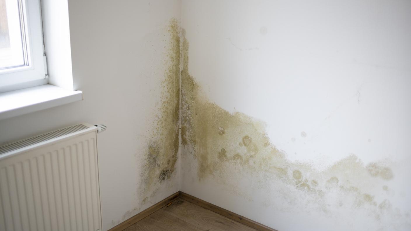 muffa parete, muro, casa, appartamento