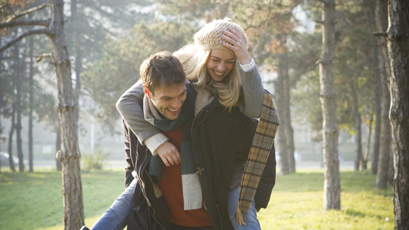 Felicità, Felice, Sorridere, Foresta, Coppia, Gioia, Autunno