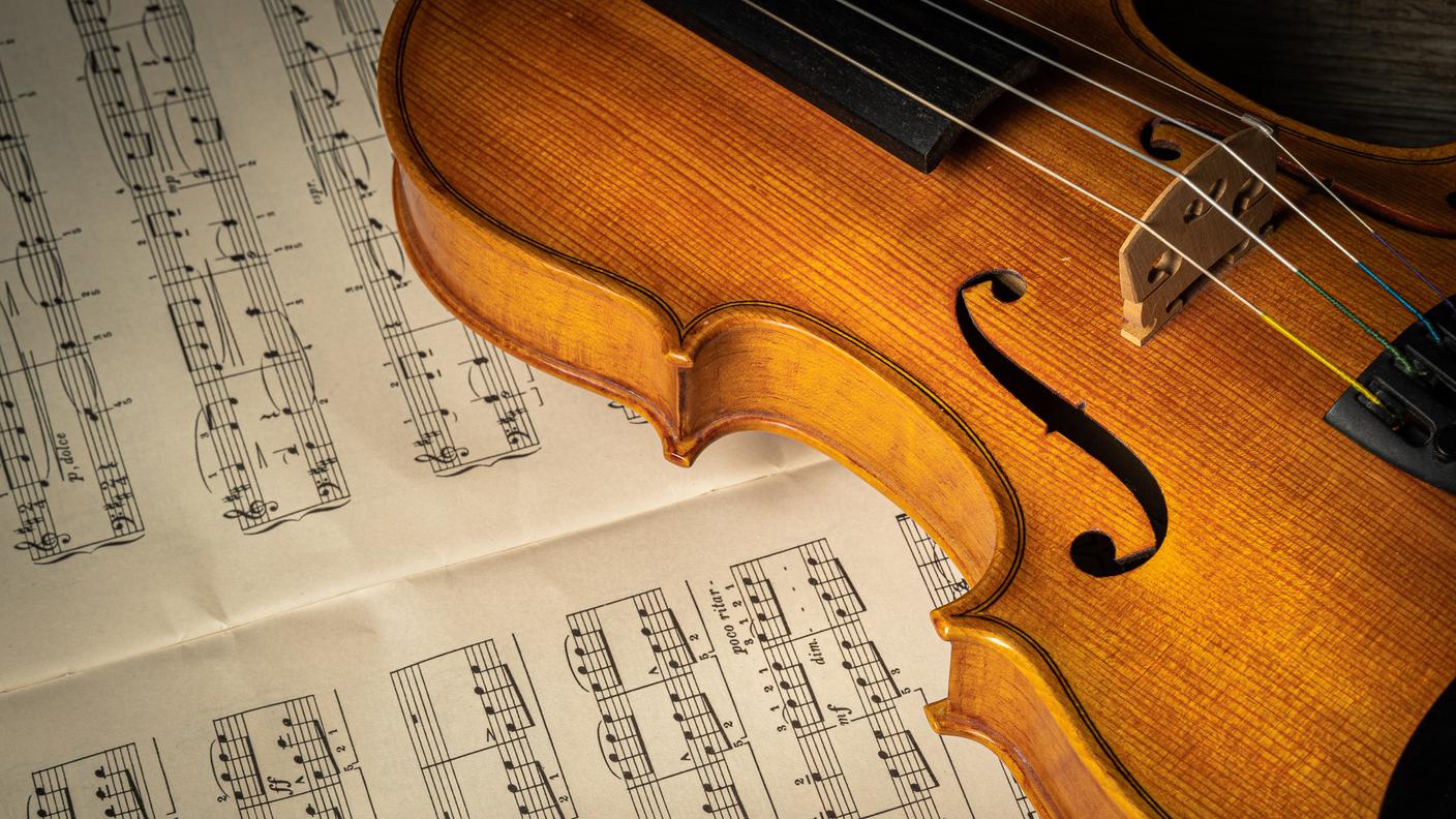 Musica classica, spartito, violino