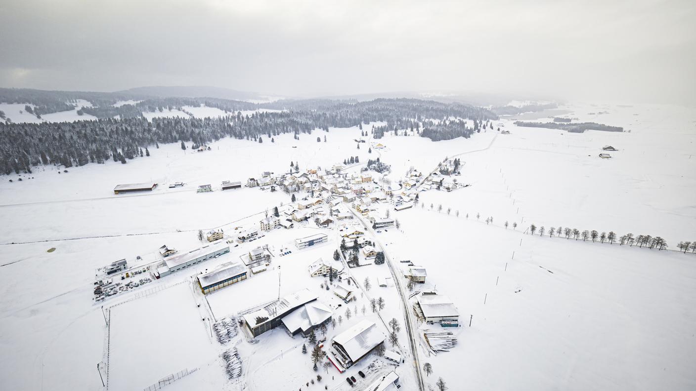 La Brévine immortalata in uno scatto aereo dello scorso gennaio