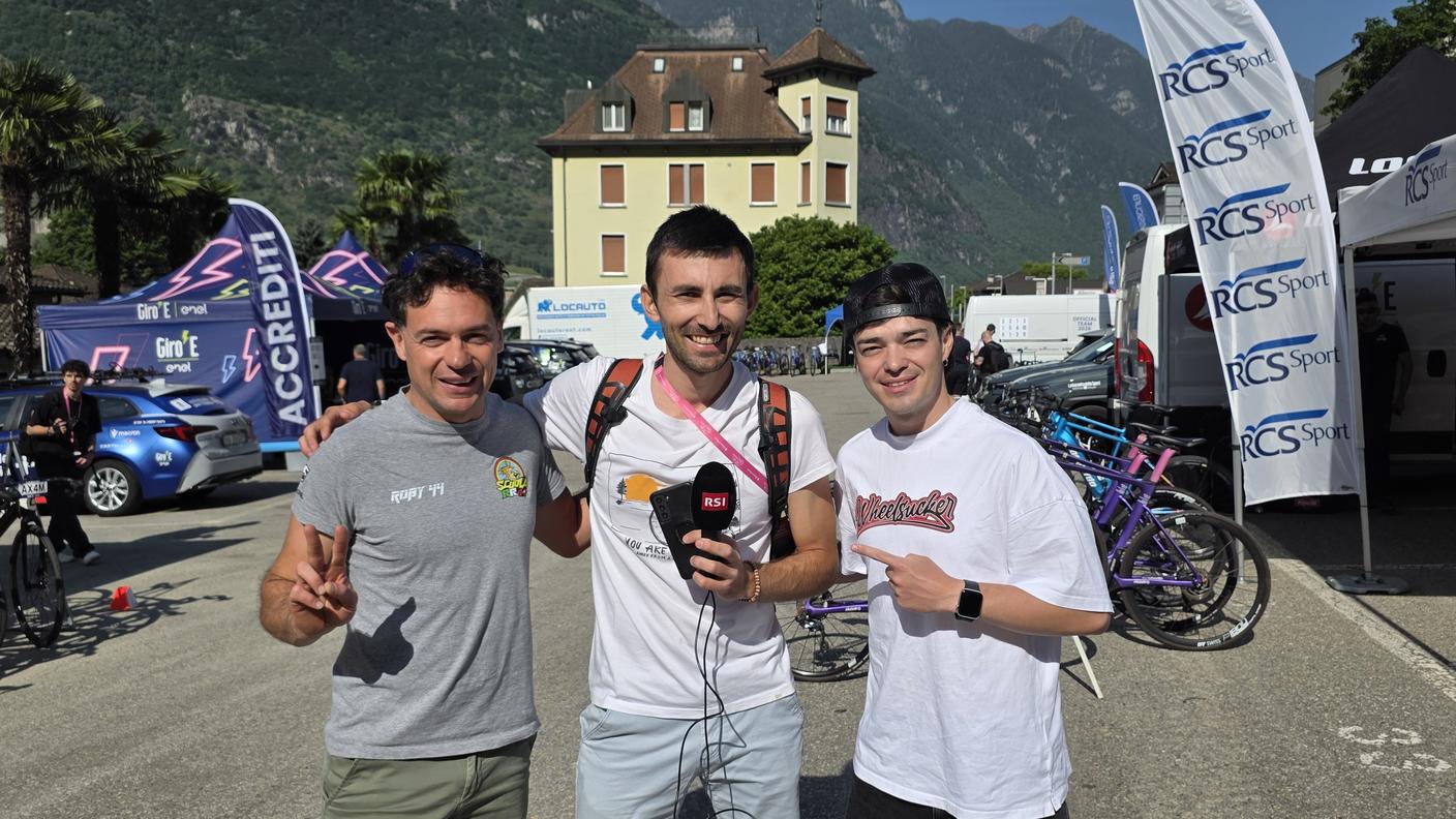 Roberto Rolfo, Axel Belloni e Marco Colandrea, motociclisti