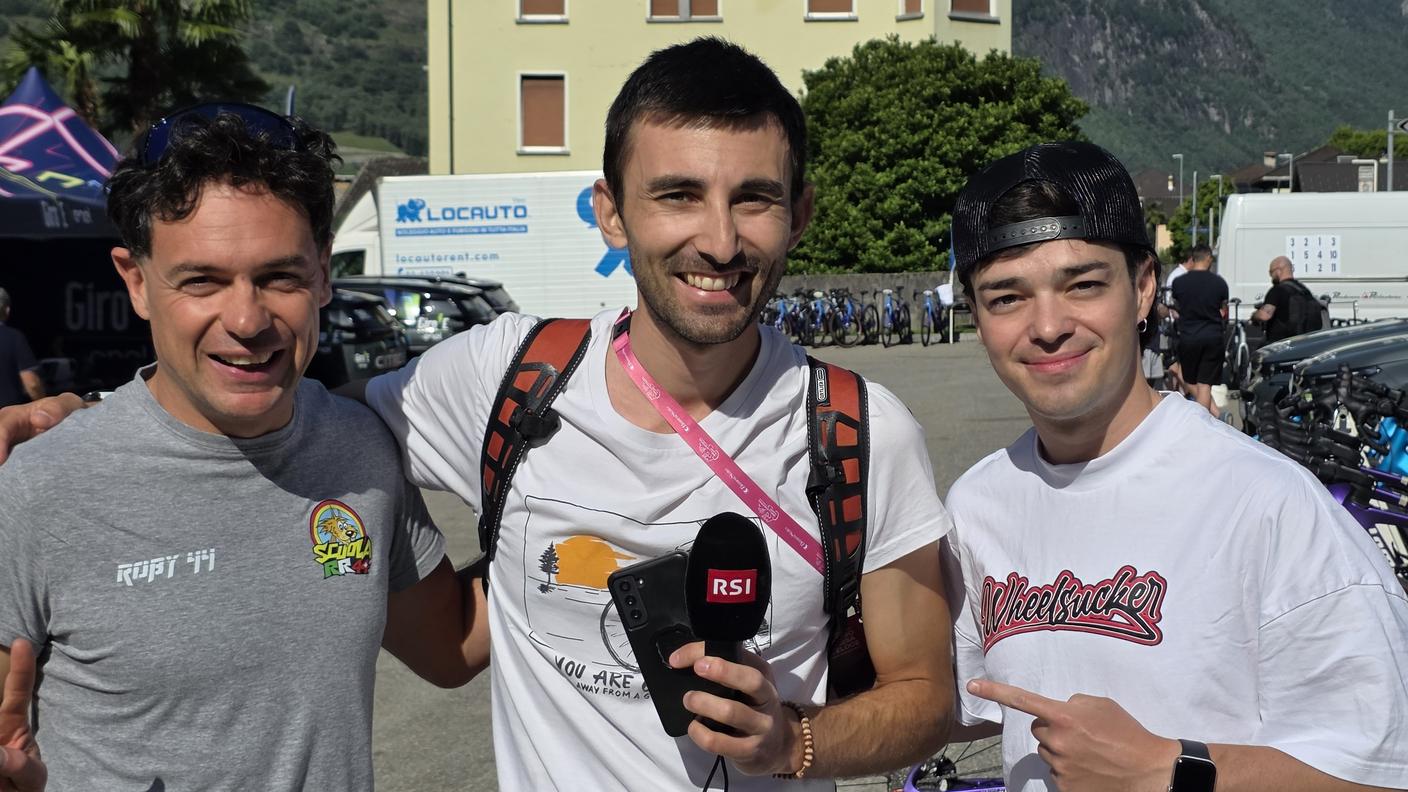 Roberto Rolfo, Axel Belloni e Marco Colandrea, motociclisti