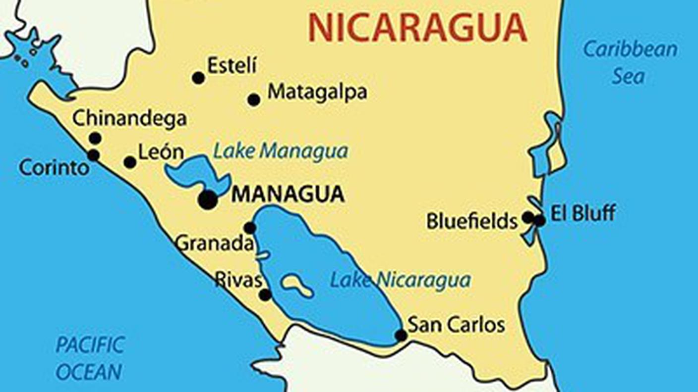 Mappa del Nicaragua