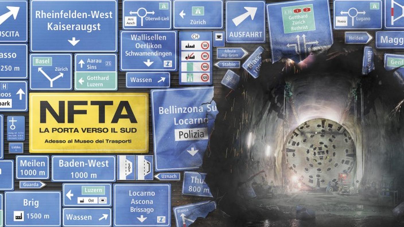 Esposizione NFTA - La porta verso il Sud, al  Museo Svizzero dei Trasporti, Lucerna